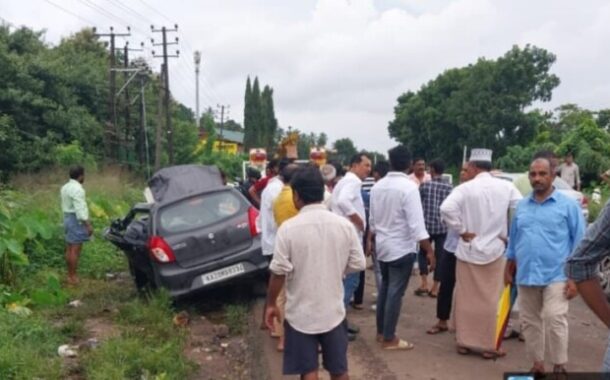 ಬಂಟ್ವಾಳ : ನವ ದಂಪತಿಗಳು ಪ್ರಯಾಣಿಸುತ್ತಿದ್ದ ಕಾರು ಬೀಕರ ಅಪಘಾತ - ನವ ವಿವಾಹಿತೆ ಸಾವು